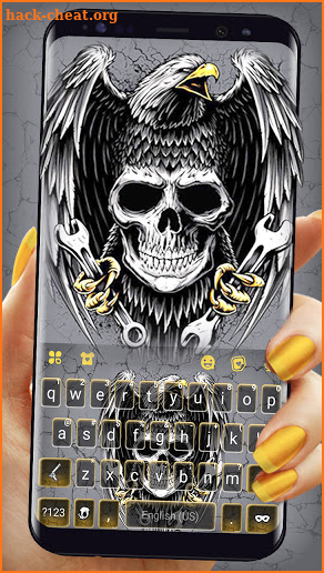 Eagle Skull Keyboard Background screenshot