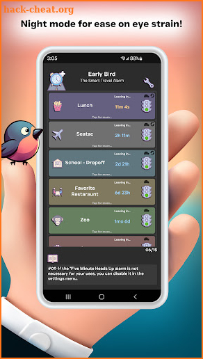 Early Bird: Smart Travel Alarm screenshot