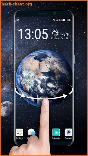 Earth & Moon Live Wallpaper for Free screenshot