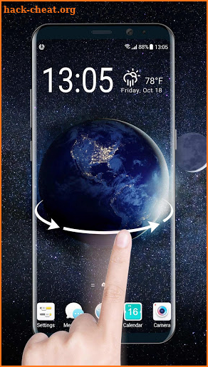 Earth & Moon Live Wallpaper for Free screenshot