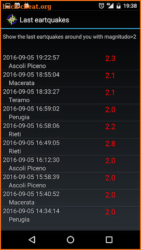 Earthquake Alarm 2016 screenshot
