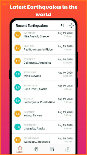Earthquake Alerts - RealTime Notifications & News screenshot