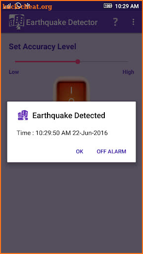Earthquake Detector screenshot