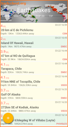 Earthquake Track - Realtime alerts screenshot