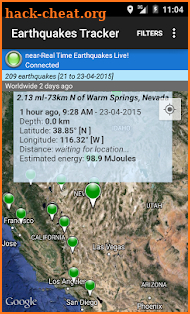 Earthquakes Tracker screenshot