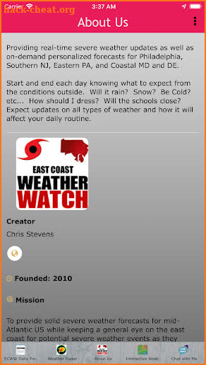 East Coast Weather Watch screenshot