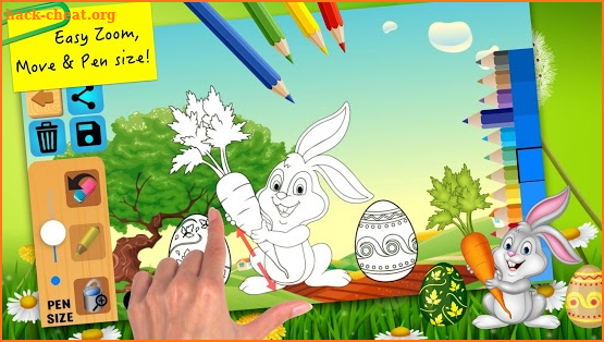 Easter bunny egg coloring book screenshot