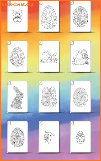 Easter eggs coloring book screenshot