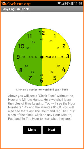 Easy English Clock screenshot