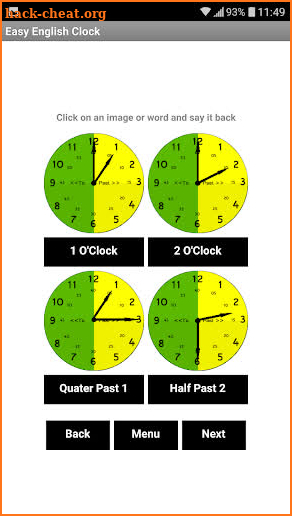 Easy English Clock screenshot
