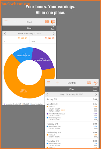 Easy Hours Timesheet Timecard screenshot