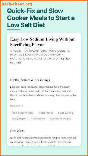 Easy Low Sodium Diet Cookbook screenshot