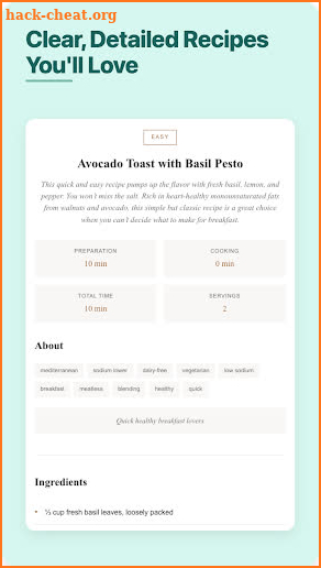 Easy Low Sodium Diet Cookbook screenshot