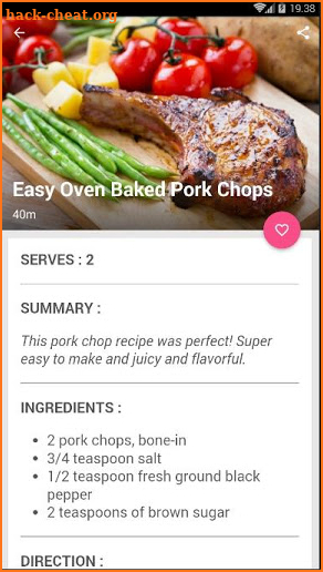 Easy Oven Baked Pork Chops Recipe screenshot