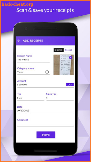 Easy Receipt Expense Tracker screenshot