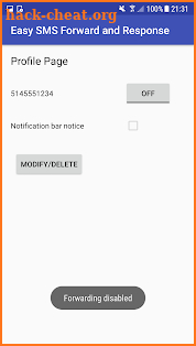 Easy SMS Forward and Response screenshot