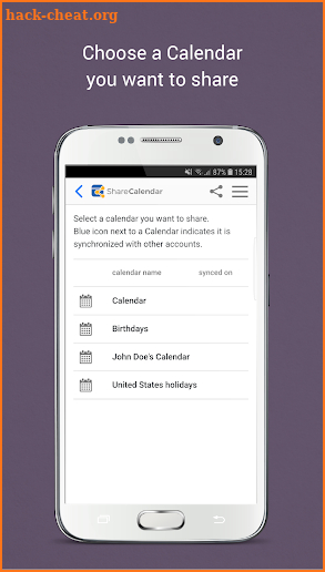 Easy Sync & Share Calendar screenshot
