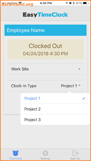 Easy Time Clock screenshot