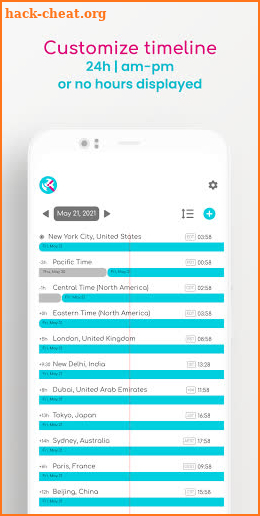 Easy Timezones - Time zone Converter | World Time screenshot