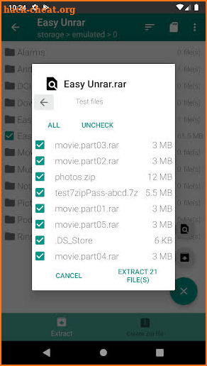 Easy Unrar Unzip & zip (noads) screenshot