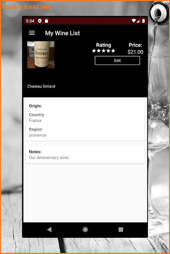 Easy Wine Tracker screenshot