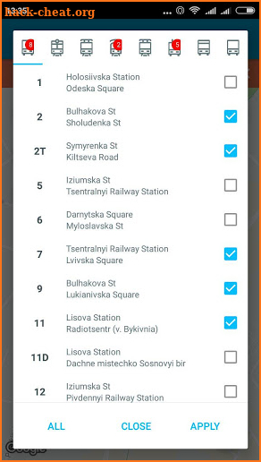 EasyWay public transport screenshot