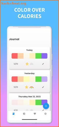 Eat the Rainbow Food Journal screenshot