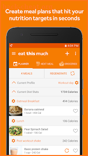 Eat This Much - Meal Planner screenshot