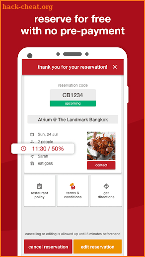 eatigo – discounted restaurant reservations screenshot