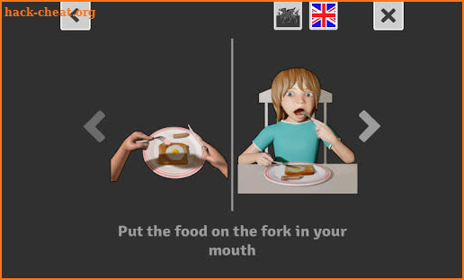 Eating with a knife and fork screenshot