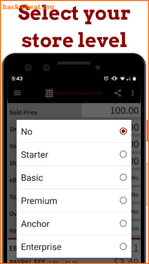 ebayfeescalculator.com - US, UK, AU, CA sellers screenshot