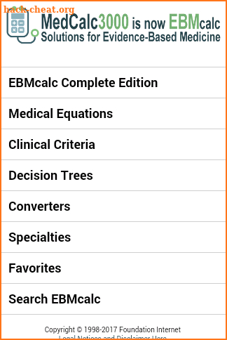 EBMcalc Complete screenshot