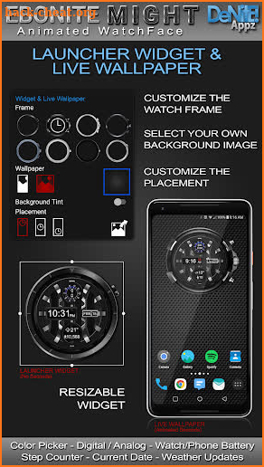 Ebonite Might HD Watch Face screenshot