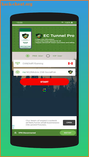 EC Tunnel PRO - Free SSH/HTTP/SSL VPN screenshot
