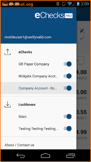 eChecksPro Mobile Checkbook screenshot