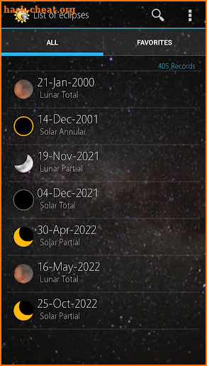 Eclipse Calendar screenshot