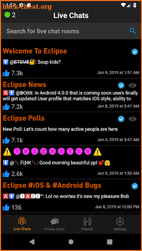 Eclipse Chat screenshot