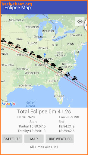 Eclipse Map screenshot