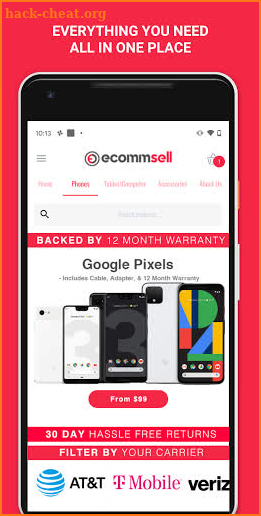 eCommsell screenshot