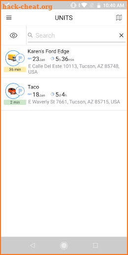 EcoTrack GPS Tracking screenshot