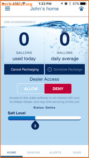 EcoWater Systems Wi-Fi Manager screenshot