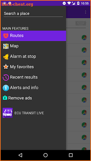 ECU Transit Live screenshot
