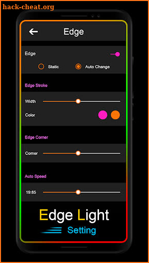 Edge lighting Notification : Rounded Corners App screenshot