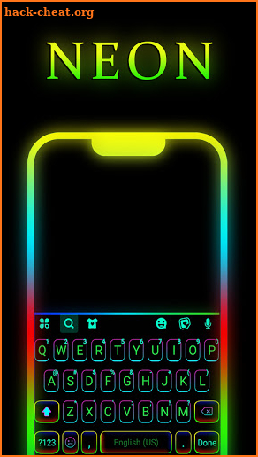 Edge Neon Lighting Keyboard Background screenshot