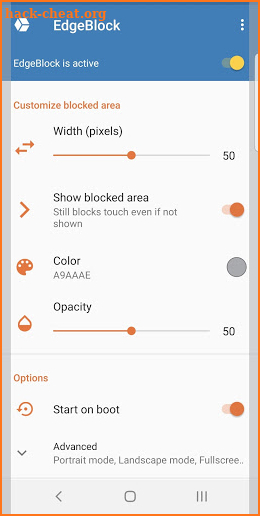 EdgeBlock: Intelligent screen edge touch blocker screenshot