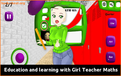 Education & learning with Guide Girl Teacher Maths screenshot