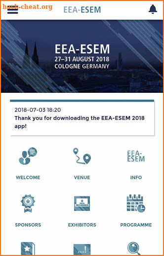 EEA-ESEM 2018 screenshot