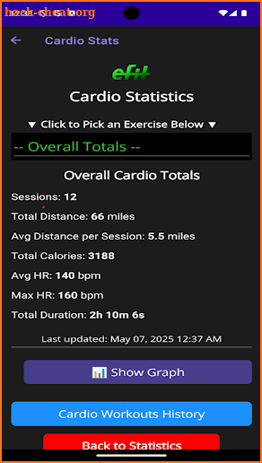 eFitLog screenshot