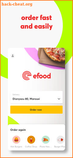 efood delivery screenshot