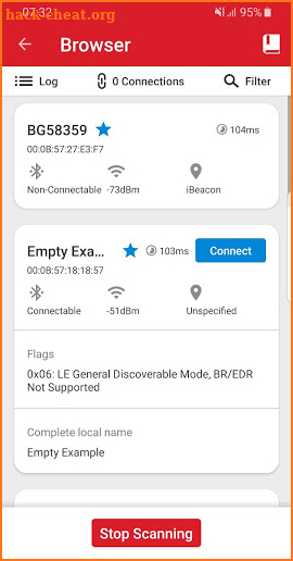 EFR Connect screenshot